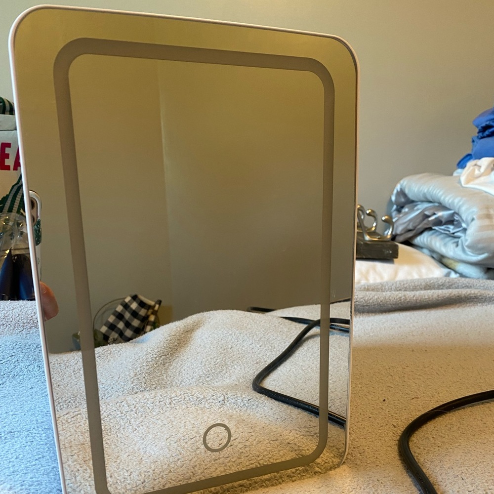 Small mini makeup/skin care fridge with light